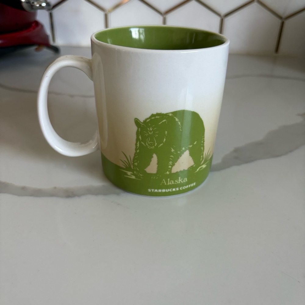 Starbucks 2012 Alaska Coffee Mug - Green and Tan - Picture 2 of 3